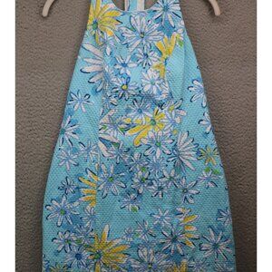 Lilly Pulitzer Sleeveless Back Zip Cut-Out Floral Dess-XS-Cottagecore-Summer